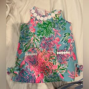 NWT Lilly Pulitzer Baby knot shift dress - celestial blue Cay to my heart 18-24M